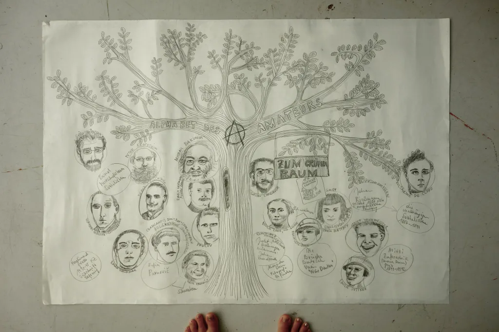 Zum grünen Baum, Zeichnung